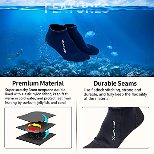 XUKER Neoprene Water Socks 3mm, Sand Proof Beach Volleyball Socks Diving Socks for Outdoor Water Sports - Image 5