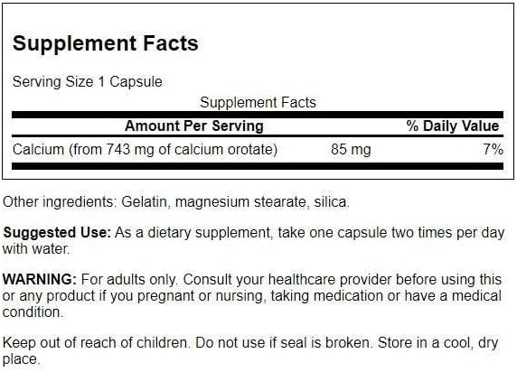 SWANSON كالسيوم أوروات من سوانسون 85 ملليجرام 60 كبسولة - Image 2