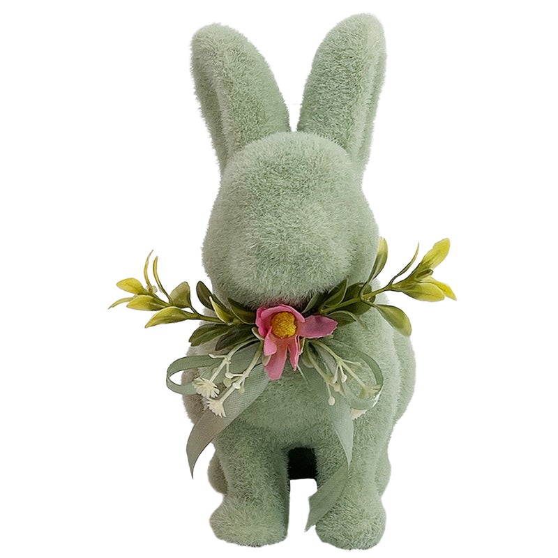 Party Magic Green Bunny Decoration 15x9x19.5cm – Woodland Easter Figurine for Rustic Spring Decor - Image 3