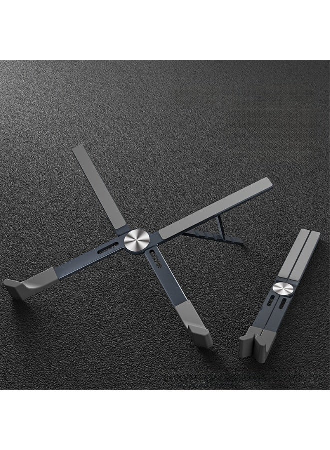 Aluminum alloy notebook folding stand, notebook support stand, tablet MacBook gaming laptop lifting heat dissipation base - Image 1