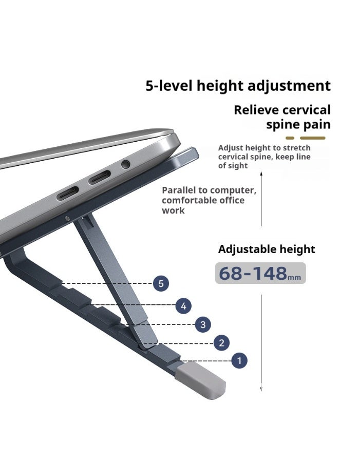 Aluminum alloy notebook folding stand, notebook support stand, tablet MacBook gaming laptop lifting heat dissipation base - Image 4