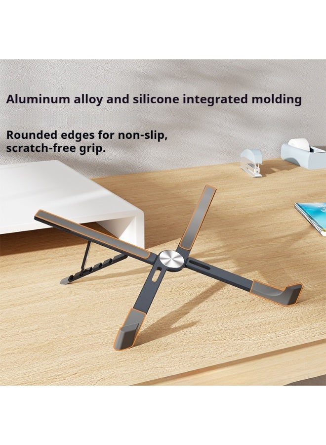 Aluminum alloy notebook folding stand, notebook support stand, tablet MacBook gaming laptop lifting heat dissipation base - Image 2