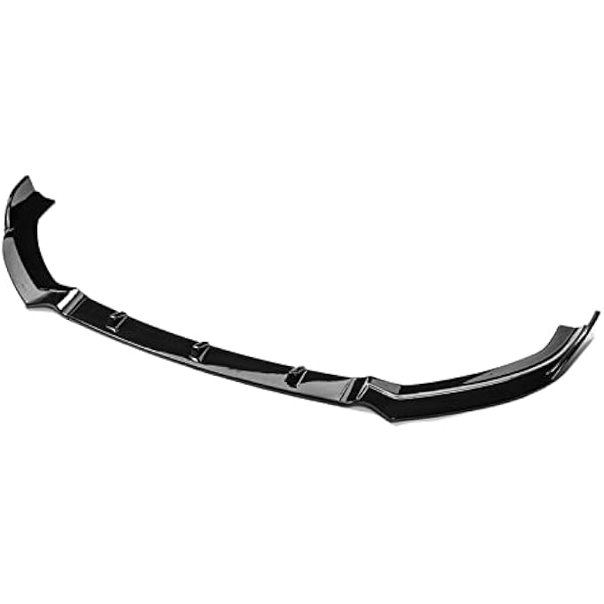 POENVFPO Style Car Modified Front Bumper Canard Lip Splitter Deflector Guard ABS Plastic Fins Body Spoiler Shovels Black Carbon Fiber Style for S-Line 8V 2017 2018 (Hydro Dip Carbon Look) - Image 3