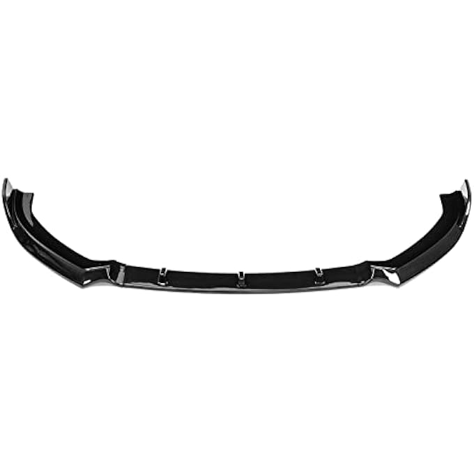 POENVFPO Style Car Modified Front Bumper Canard Lip Splitter Deflector Guard ABS Plastic Fins Body Spoiler Shovels Black Carbon Fiber Style for S-Line 8V 2017 2018 (Hydro Dip Carbon Look) - Image 2