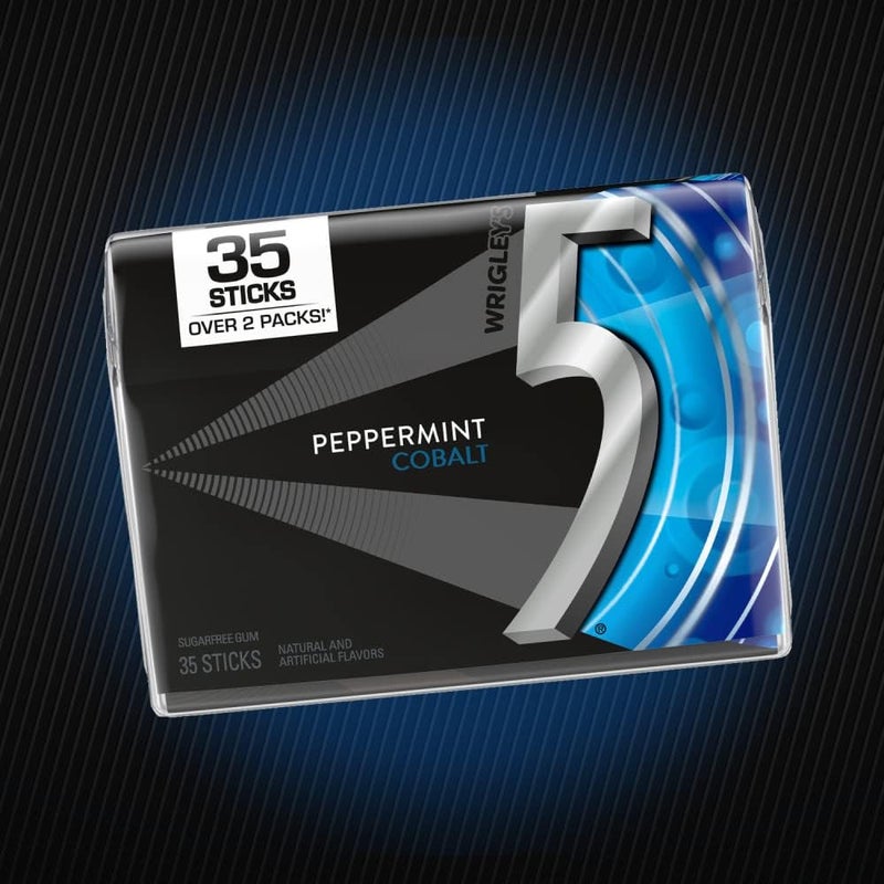 5 Gum Sugarfree Peppermint Cobalt - 210 Sticks - Image 4