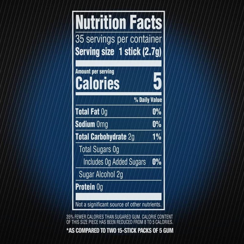 5 Gum Sugarfree Peppermint Cobalt - 210 Sticks - Image 2