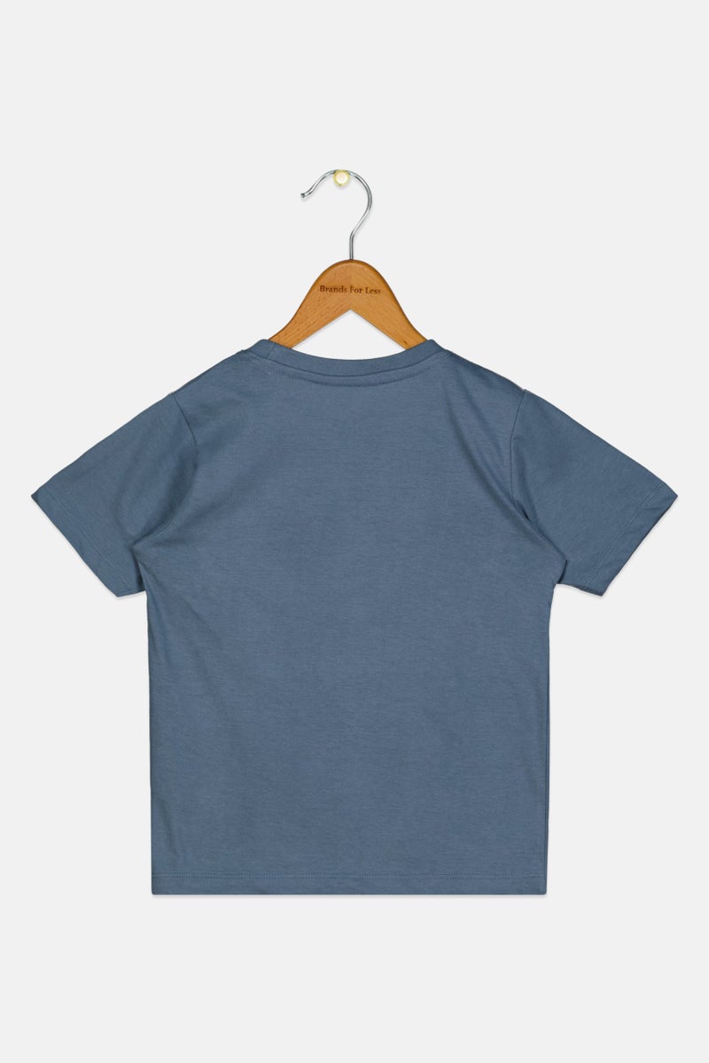 DC Comics تي شيرت قصير الأكمام للأولاد الصغار سوبرمان، أزرق رمادي - Image 2