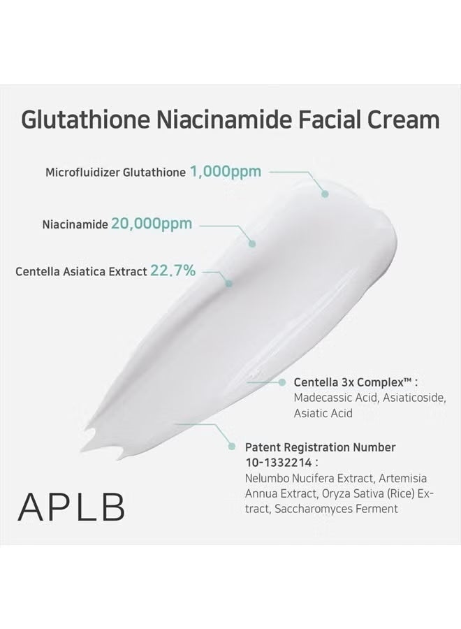 APLB Glutathione Niacinamide Brightening Cream | Korean Facial Moisturizer for Glow & Dark Spots - Image 5
