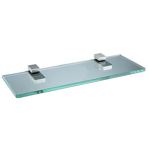 XVL 14 Inches Bathroom Glass Shelf Brushed Tempered Glass,GS3002A - Image 1