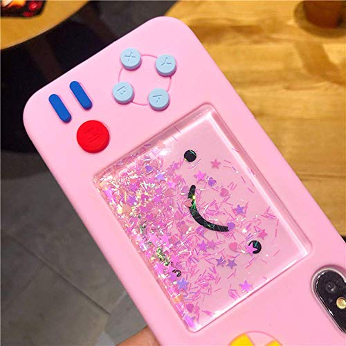 UnnFiko Squishy 3D Cartoon Game Case Compatible with iPhone X/Xs, Creative Liquid Stars Funny Play Case Soft Rubber Protective Cover for Girls Women (Pink, iPhone X/Xs) - Image 5