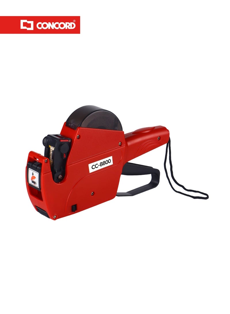 CONCORD Single Line Price Labeller Gun with Ink Roller and Labels, One Touch Open System, Smooth Printing - Image 1