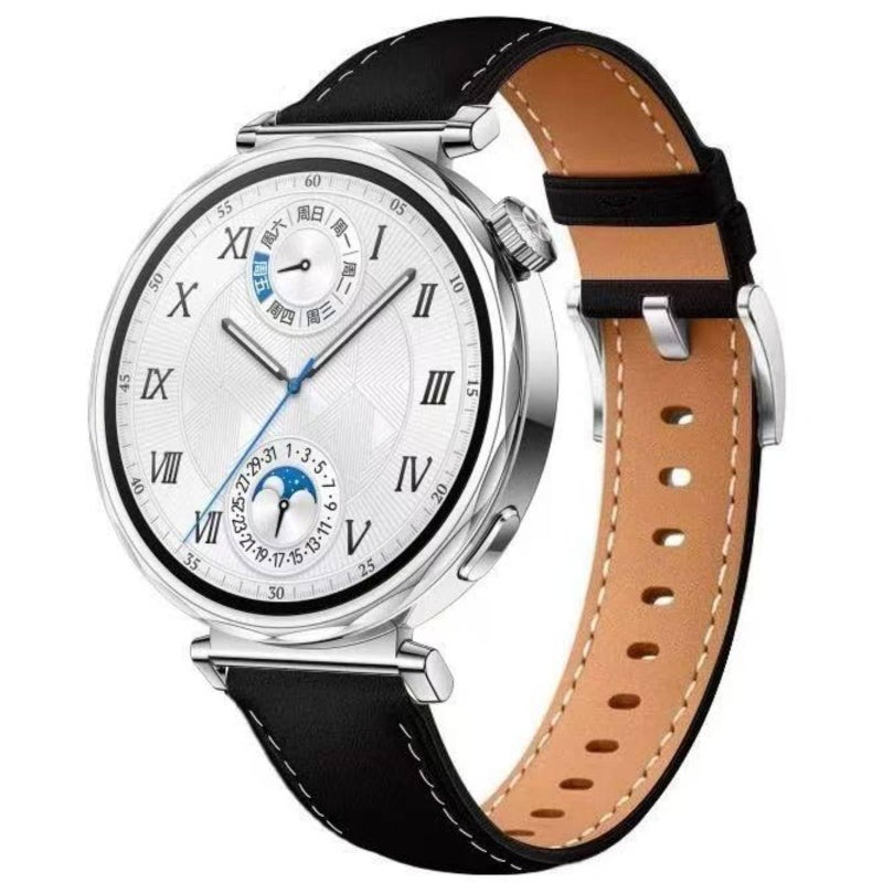 NESLIN Premium Leather Strap Compatible with Huawei Watch GT5/GT4 41mm 2024, 18mm Replacement Wristband for Women Men - Image 2