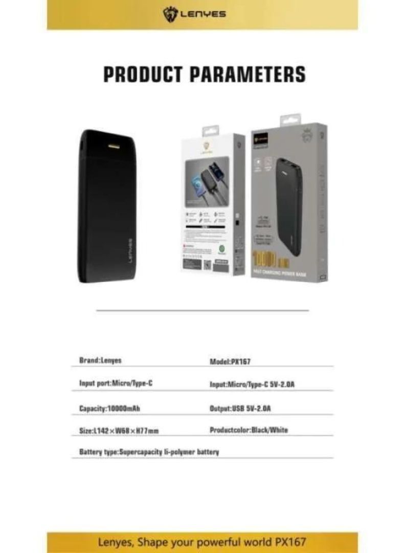 Lenyes 10000 mAh  Fast Charging Large Capacity  Power Bank - Image 4