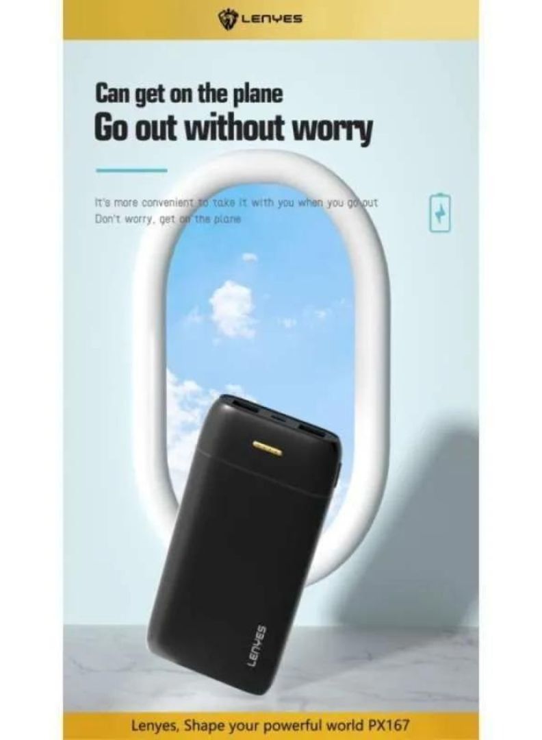 Lenyes 10000 mAh  Fast Charging Large Capacity  Power Bank - Image 1