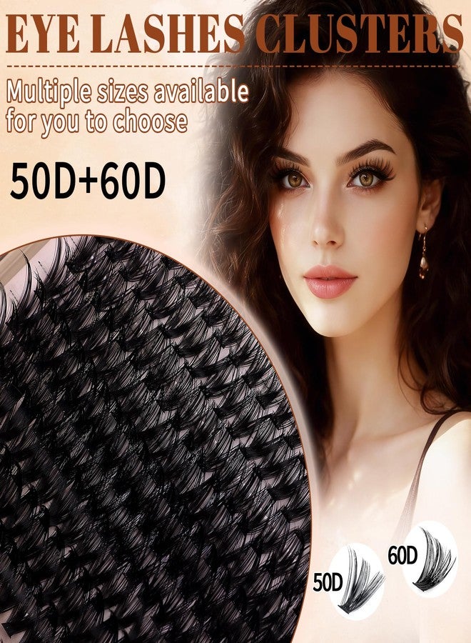 CMAYOME Lash Clusters Kit 50D+60D Volume Lash Extension Kit 300Pcs Individual Lashes DIY Eyelash Extensions with Bond & Seal, Brush and Tweezers （10-18mm ） - Image 5