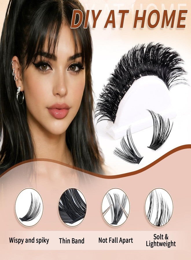 CMAYOME Lash Clusters Kit 50D+60D Volume Lash Extension Kit 300Pcs Individual Lashes DIY Eyelash Extensions with Bond & Seal, Brush and Tweezers （10-18mm ） - Image 3