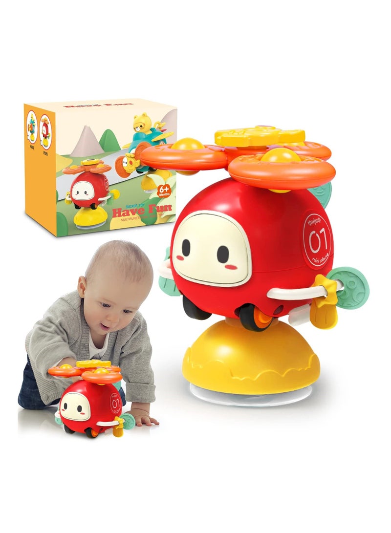 KASTWAVE Suction Cup Spinner Toy for 12-18 Months Old, High Chair Car/Spinner Toys with Suction Cups, Montessori Toys ducational Toys for Toddlers 1-3 Best One Year Old Boy Birthday Gift  - Image 1