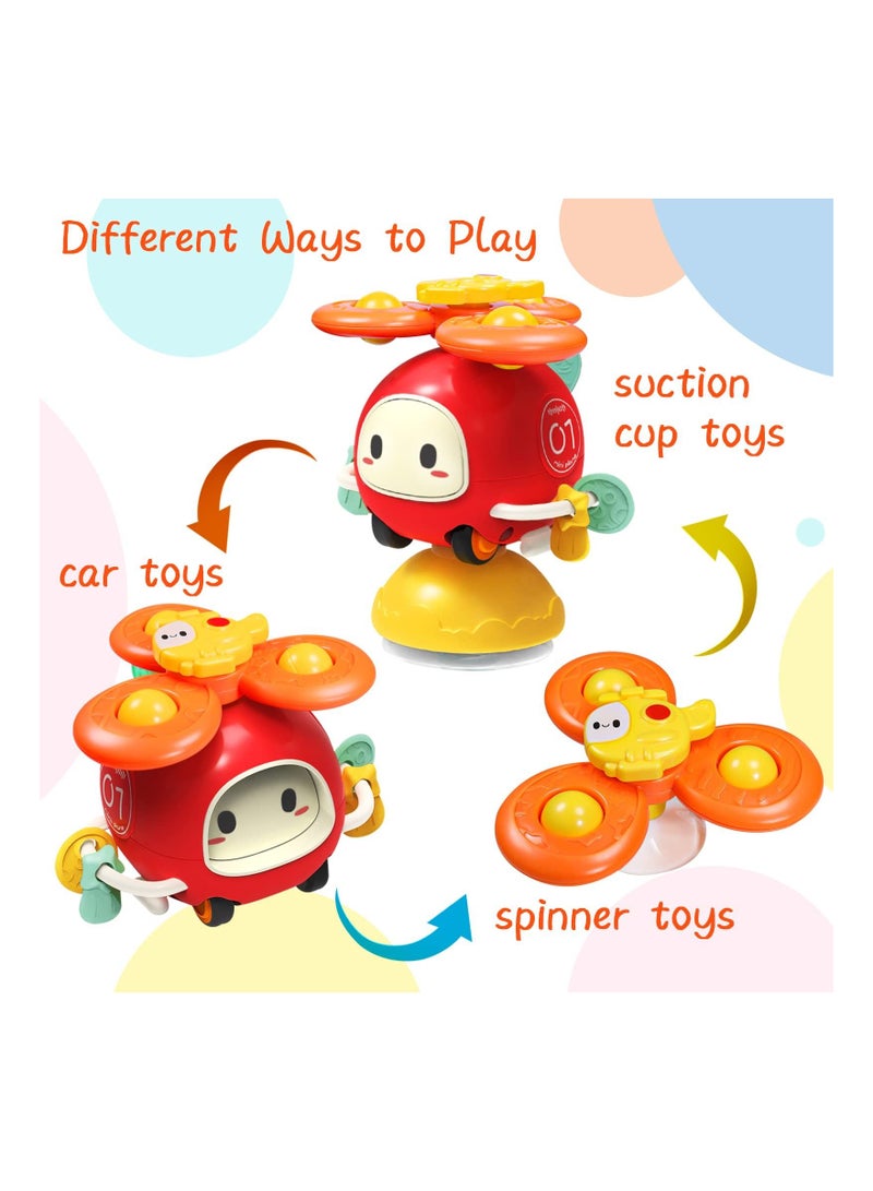 KASTWAVE Suction Cup Spinner Toy for 12-18 Months Old, High Chair Car/Spinner Toys with Suction Cups, Montessori Toys ducational Toys for Toddlers 1-3 Best One Year Old Boy Birthday Gift  - Image 3
