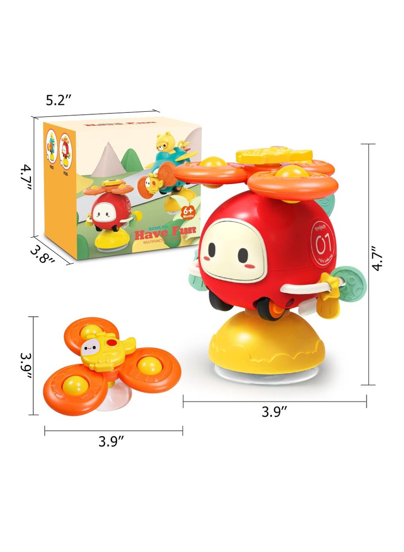 KASTWAVE Suction Cup Spinner Toy for 12-18 Months Old, High Chair Car/Spinner Toys with Suction Cups, Montessori Toys ducational Toys for Toddlers 1-3 Best One Year Old Boy Birthday Gift  - Image 5