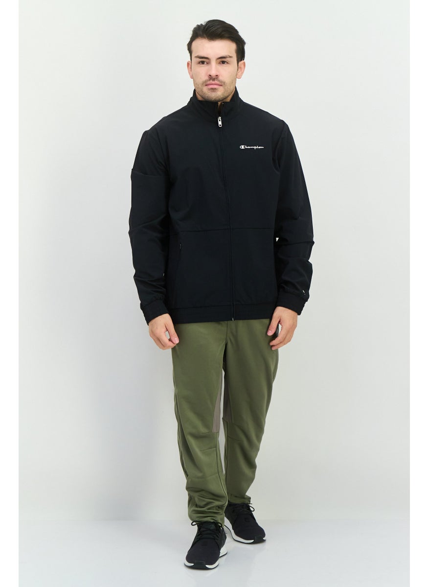 Champion Men Sportswear Fit Long Sleeve Training Full Zip Sweatshirts, Black  - Image 4
