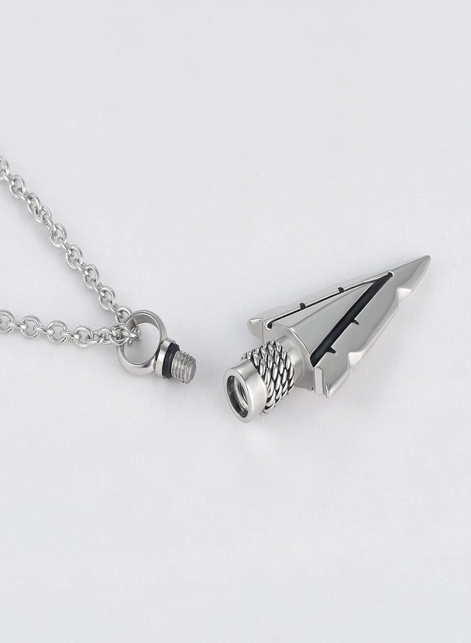 OutstandLong Arrowhead Cremation Jewelry Urn Necklace for Ashes Memorial Pendant Cremation Ash Jewelry Bereavement Keepsakes Gift - Image 2