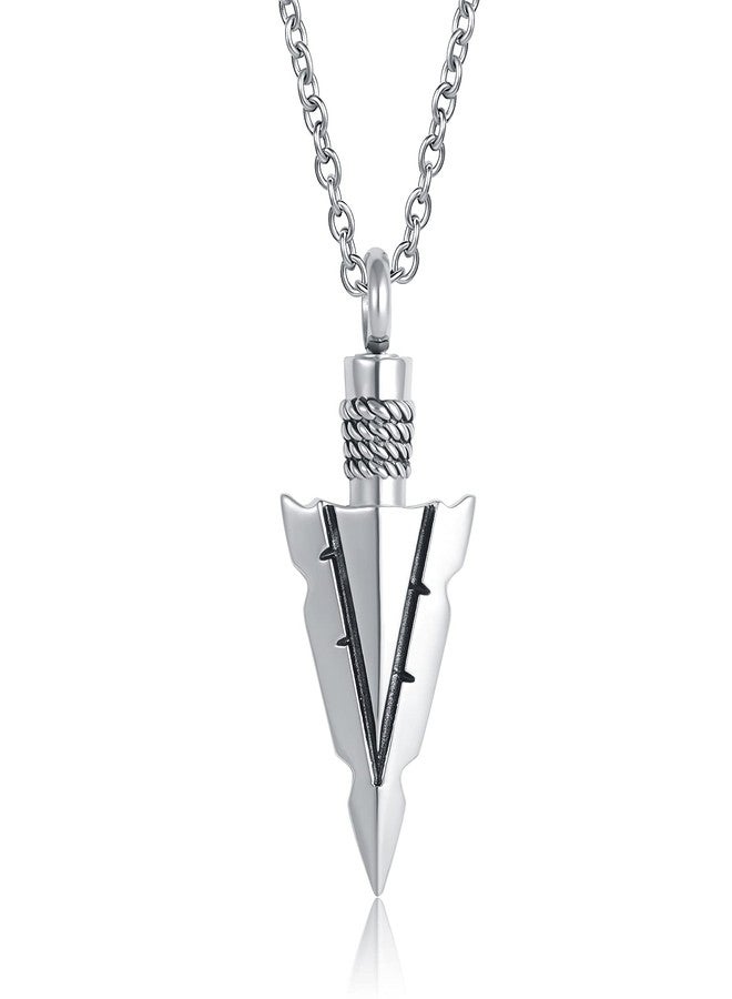 OutstandLong Arrowhead Cremation Jewelry Urn Necklace for Ashes Memorial Pendant Cremation Ash Jewelry Bereavement Keepsakes Gift - Image 1
