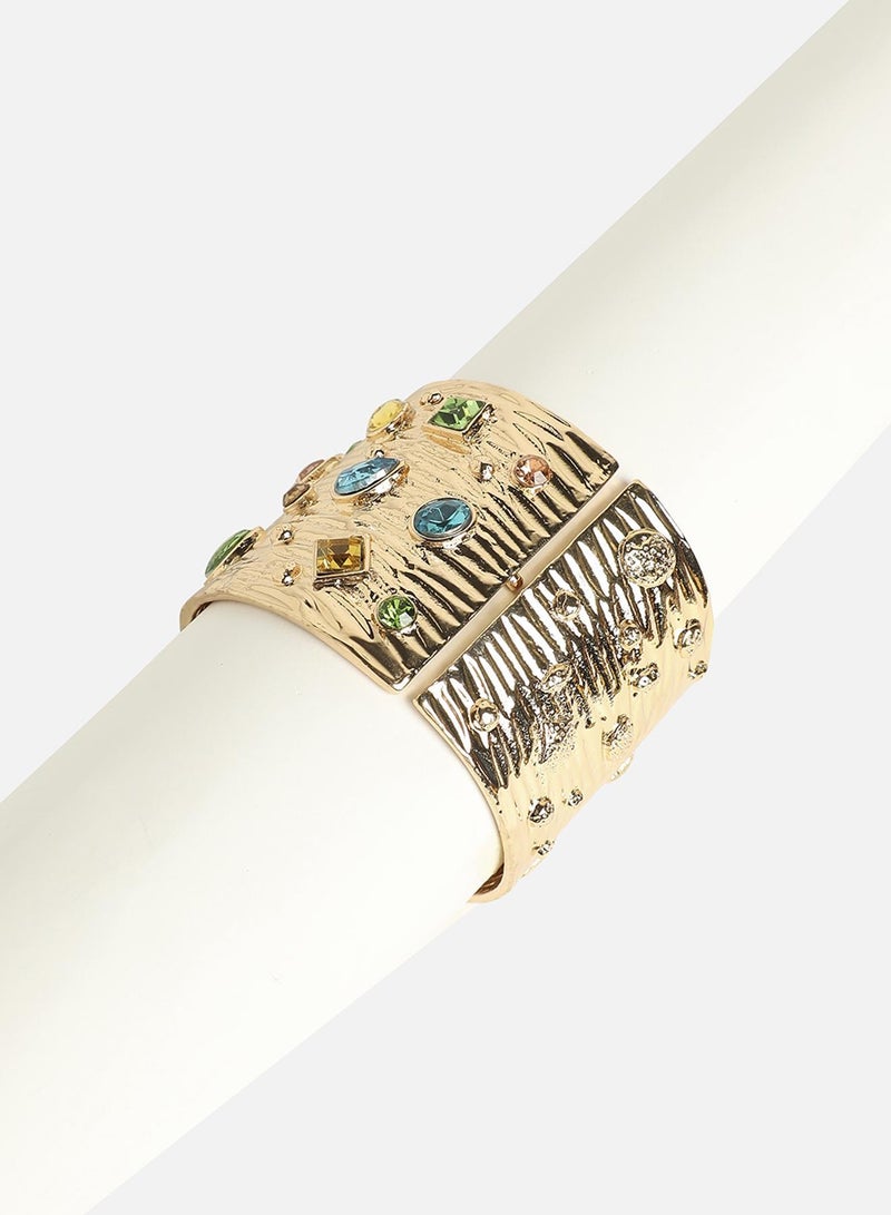 SOHI Regal Cluster Statement Artificial Bracelet Jewellery - Image 2