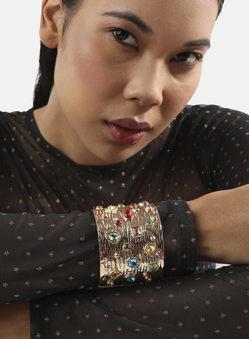 SOHI Regal Cluster Statement Artificial Bracelet Jewellery - Image 1