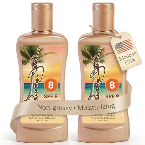 Panama Jack Sunscreen Tanning Lotion  SPF 8 PABA Paraben Gluten  Cruelty Free Antioxidant Moisturizing Formula 6 FL OZ Pack of 2 - Image 1