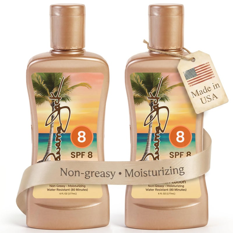 Panama Jack Sunscreen Tanning Lotion  SPF 8 PABA Paraben Gluten  Cruelty Free Antioxidant Moisturizing Formula 6 FL OZ Pack of 2 - Image 3