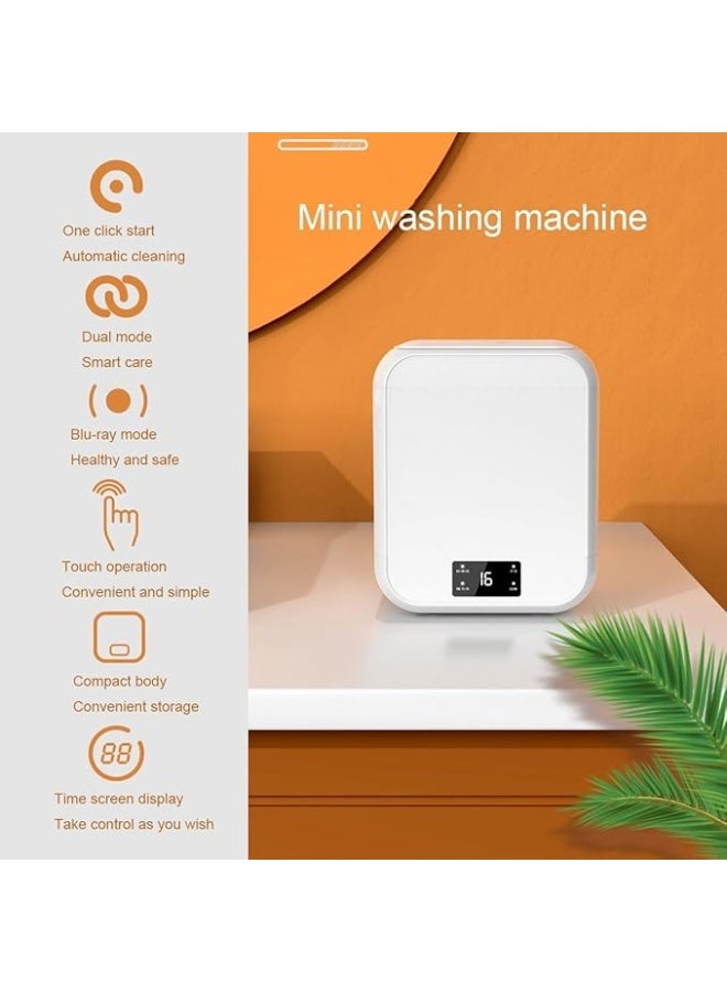 Portable Washing Machine, 12L Mini Laundry Washer for Baby Clothes, Underwear, Clothes, Socks, Washer Equipped Blue Light Sterilization, Touch Screen with Digital Timer, for Apartments, Dorms, Hotels, and Travel Use - Image 2