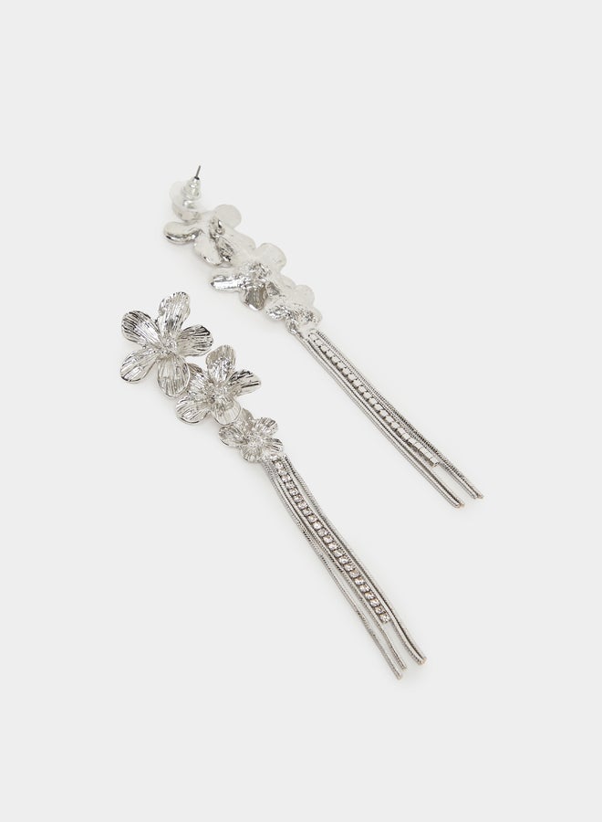 Styli Embellished Floral Dangle Earrings  - Image 3