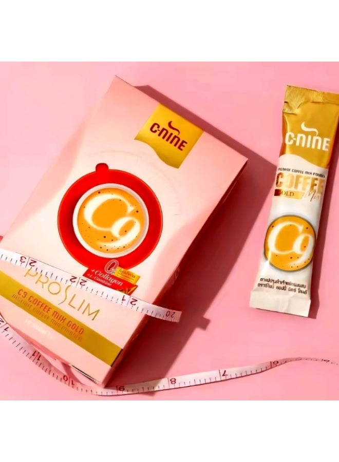 C-NINE مزيج قهوة برو سليم C9 جولد مع الكولاجين والمستخلصات الطبيعية - 10 أكياس - Image 1