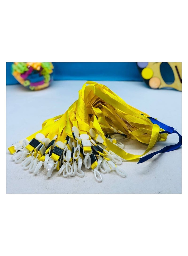 سلسل ال ID  بالكلبس البلاستيك  بالالوان المختلفة  المقاس: ١.٥٠ سم  الكيس: ١٠٠ قطعة حامل بطاقات - Image 1