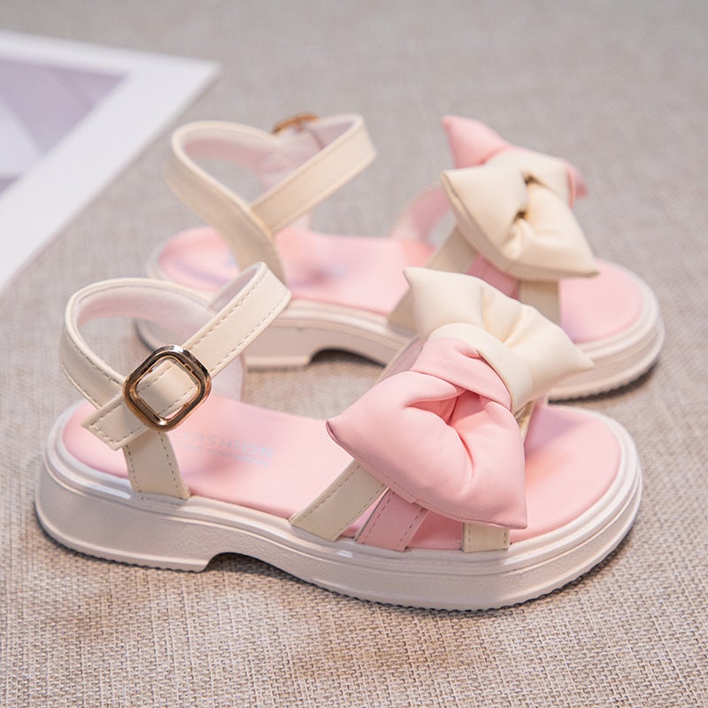 Girls Shoes Children Sandals Summer Baby Soft Sole Little Girl Princess Sandals Bow - Image 3