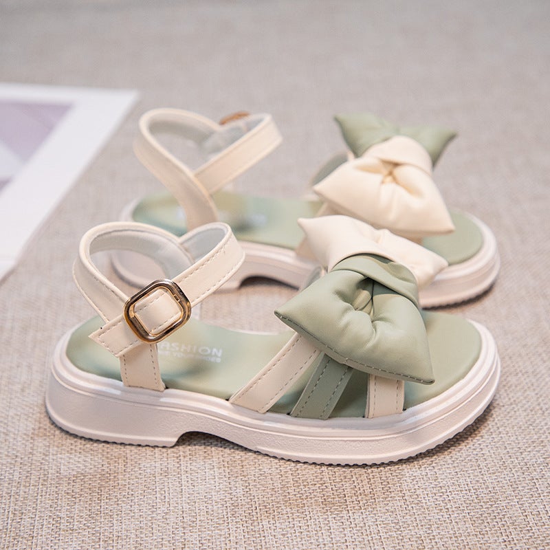 Girls Shoes Children Sandals Summer Baby Soft Sole Little Girl Princess Sandals Bow - Image 4