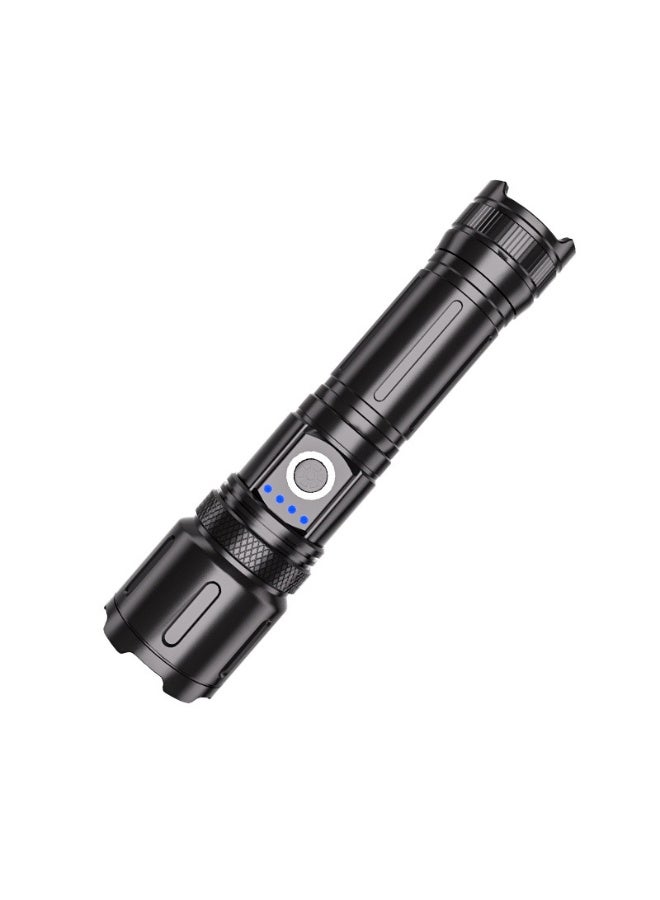 NIBEMINENT Portable Rechargeable Zoomable Outdoor Emergency Flashlight