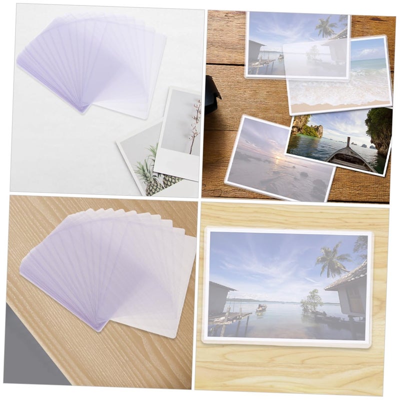 50 Pieces Hard Card Protector Sleeves Photo Holders Clear Standard Size - Image 4