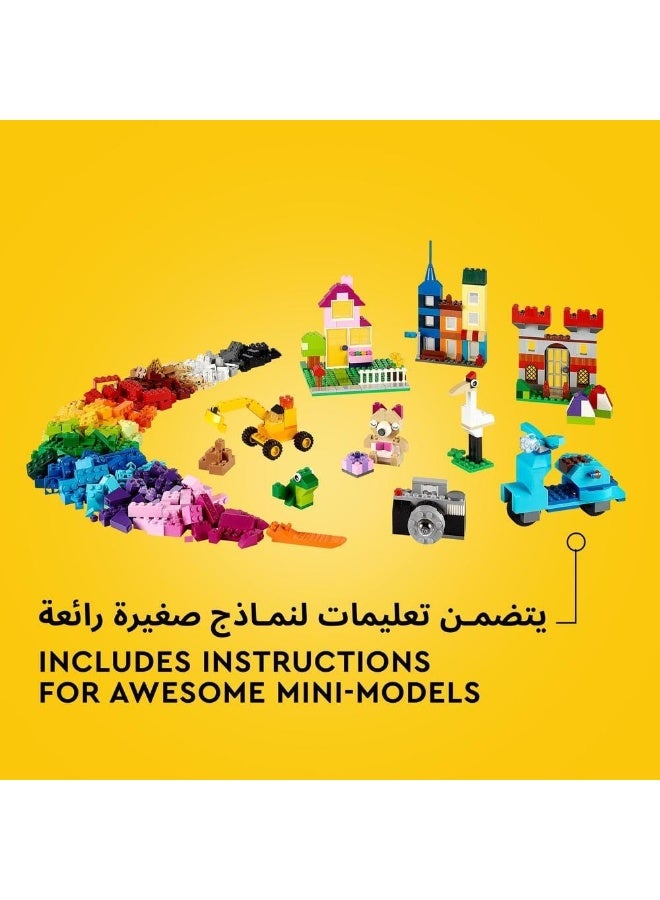 LEGO Classic Large Creative Brick Box Set, Building Toys for 4 Plus Year Old Kids, Creative Construction Kit with Windows, Doors, Wheels and a Green Baseplate, Ramadan Gift for Kids - 10698 - Image 4