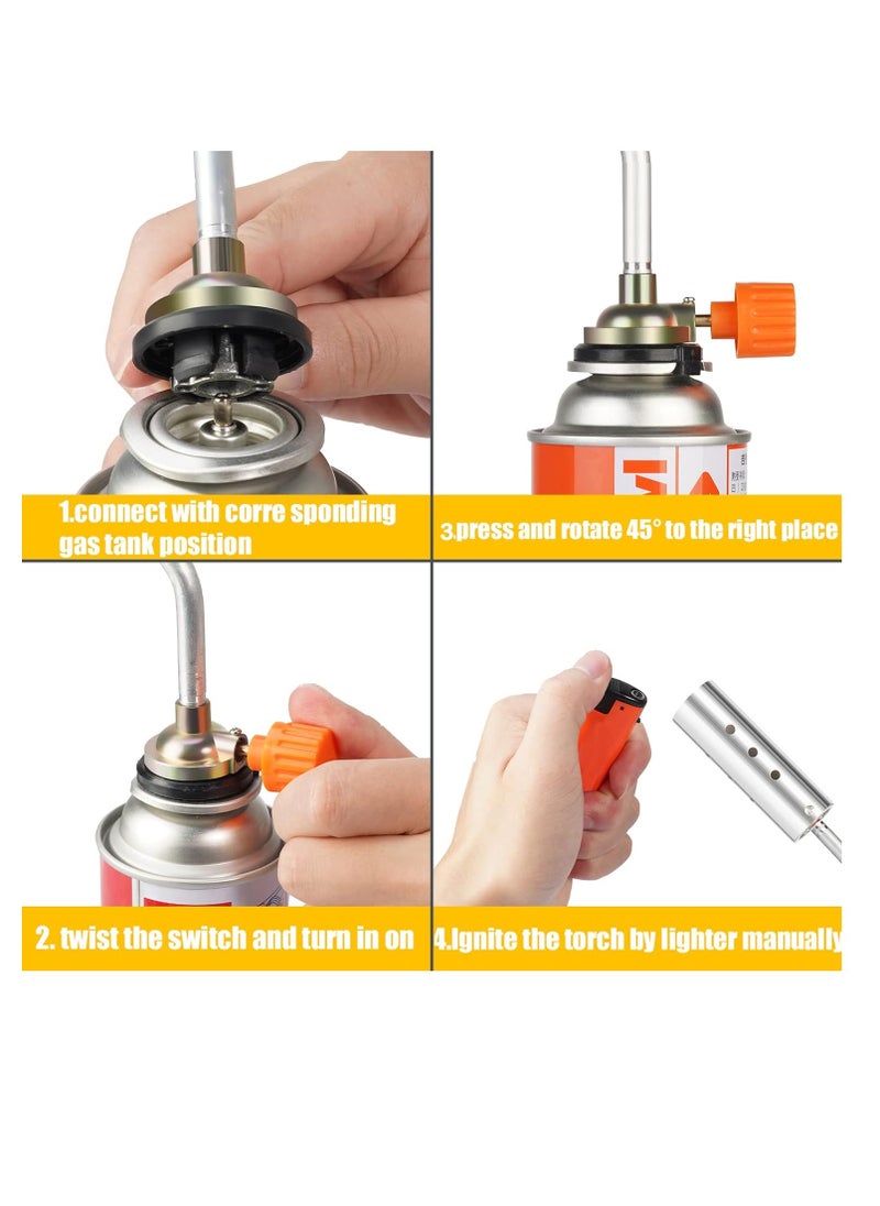 PAMEER Mini blow lighter gas burner, adjustable flame, multi-purpose butane propane torch, culinary torch for BBQ, baking, cooking, soldering, jewelry welding, flame gun, kitchen torch.  - Image 3