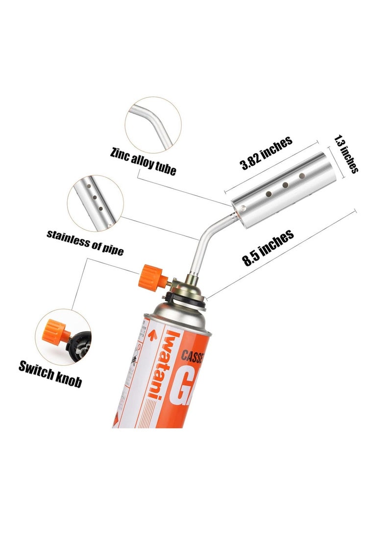 PAMEER Mini blow lighter gas burner, adjustable flame, multi-purpose butane propane torch, culinary torch for BBQ, baking, cooking, soldering, jewelry welding, flame gun, kitchen torch. - Image 5