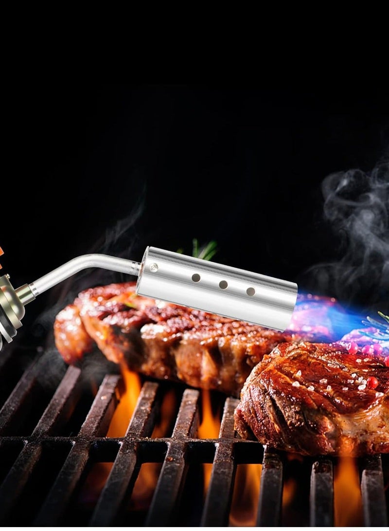 PAMEER Mini blow lighter gas burner, adjustable flame, multi-purpose butane propane torch, culinary torch for BBQ, baking, cooking, soldering, jewelry welding, flame gun, kitchen torch. - Image 2