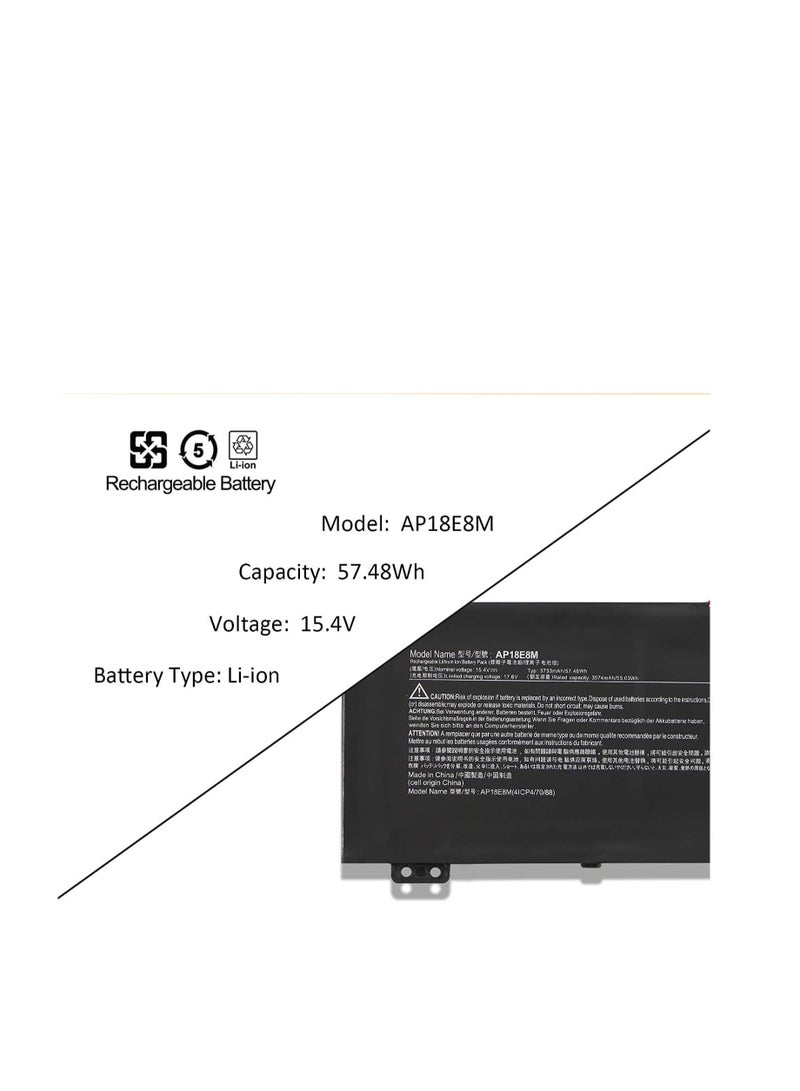 Terabyte بطارية AP18E8M AP18E7M متوافقة مع Acer Nitro 5 AN515-44 AN515-44-R99Q AN515-55 AN515-52 AN515-43 AN515-45 AN517-52 Nitro 7 AN715-51 Aspire 7 A715-74G-7511 Predator Helios 300 PH315-52 - Image 2