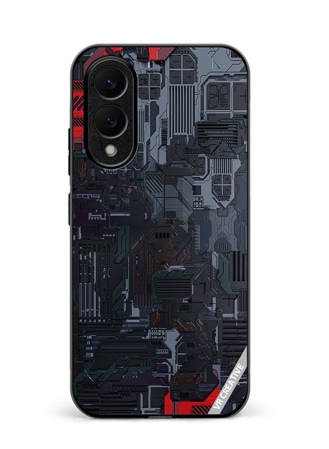 VR CREATIVE Protective Case Cover For Samsung Galaxy S25 Edge Tech Design Multicolour