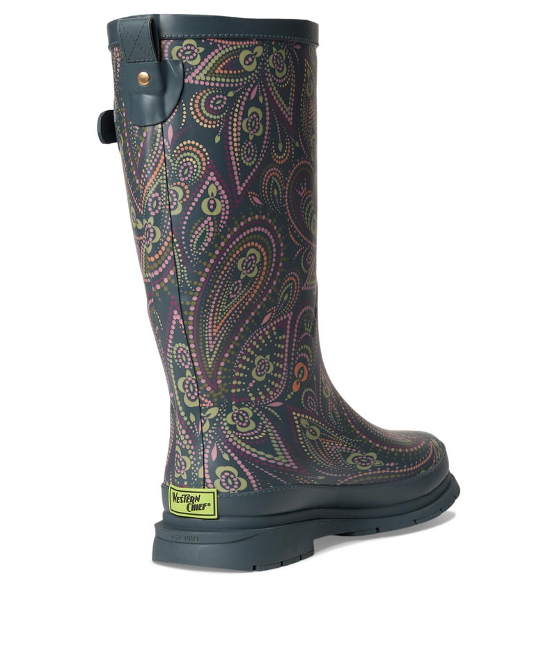 Western Chief Printed Tall Rain Boot Organic Paisley 10 M - Image 5