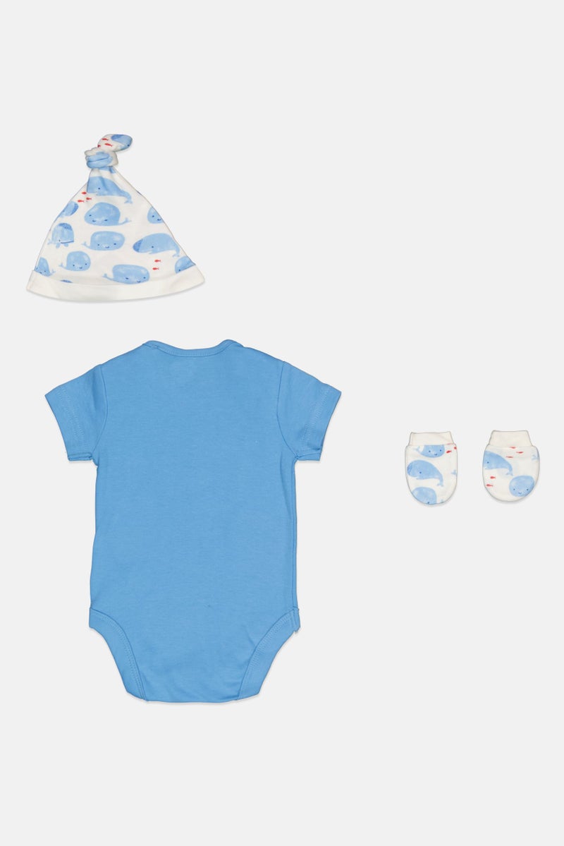 mothercare Toddlers Girl 3 Pieces Graphic Print Bodysuit, Cap And Socks Set, Multicolor - Image 2