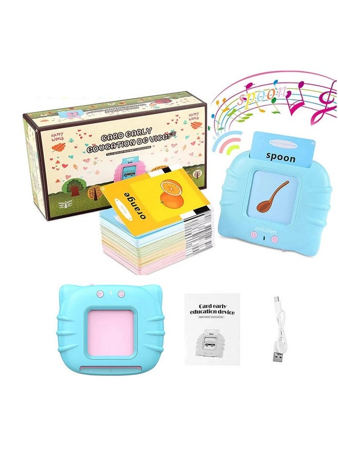 في جراسب لعبة بطاقات تعليمية تفاعلية للأطفال من VGRASSP، تتضمن كلمات إنجليزية ناطقة، مناسبة لمرحلة ما قبل المدرسة، لون أزرق سماوي - Image 1