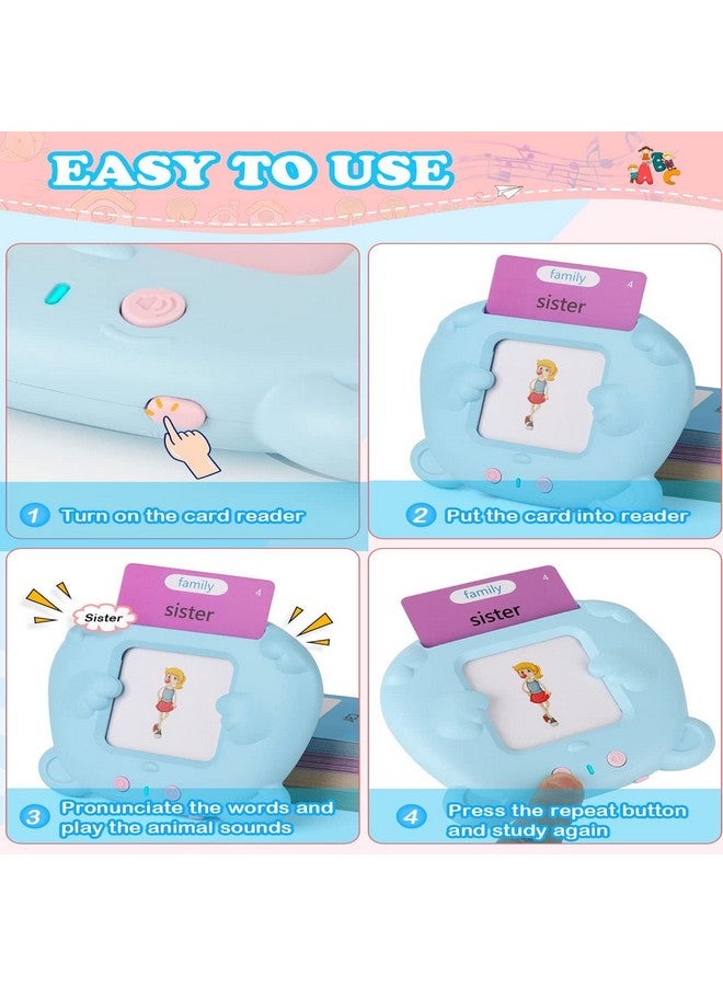 في جراسب لعبة بطاقات تعليمية تفاعلية للأطفال من VGRASSP، تتضمن كلمات إنجليزية ناطقة، مناسبة لمرحلة ما قبل المدرسة، لون أزرق سماوي - Image 3