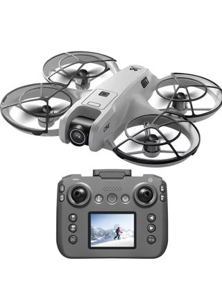 WiFi FPV Drone with LCD Screen Controller – Dual HD 480P Camera, Brushless Motors, 3-Way Obstacle Avoidance, Optical Flow Hover, Auto Path Flight, 360° Flip, Altitude Hold, LED Lights – RC Quadcopter Toy for Kids & Beginners (12 Min Flight, 200m Range, 6-Axis Gyro) - pzsku/Z865A0C5108CFA0F1D0AFZ/45/1750690641/49378010-cc28-4787-bc14-dce0bda64700