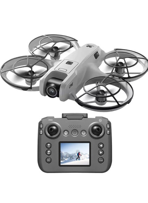 WiFi FPV Drone with LCD Screen Controller – Dual HD 480P Camera, Brushless Motors, 3-Way Obstacle Avoidance, Optical Flow Hover, Auto Path Flight, 360° Flip, Altitude Hold, LED Lights – RC Quadcopter Toy for Kids & Beginners (12 Min Flight, 200m Range, 6-Axis Gyro)